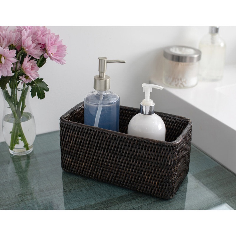 Albina Petite Rattan Basket Birch Lane Color: Tudor Black