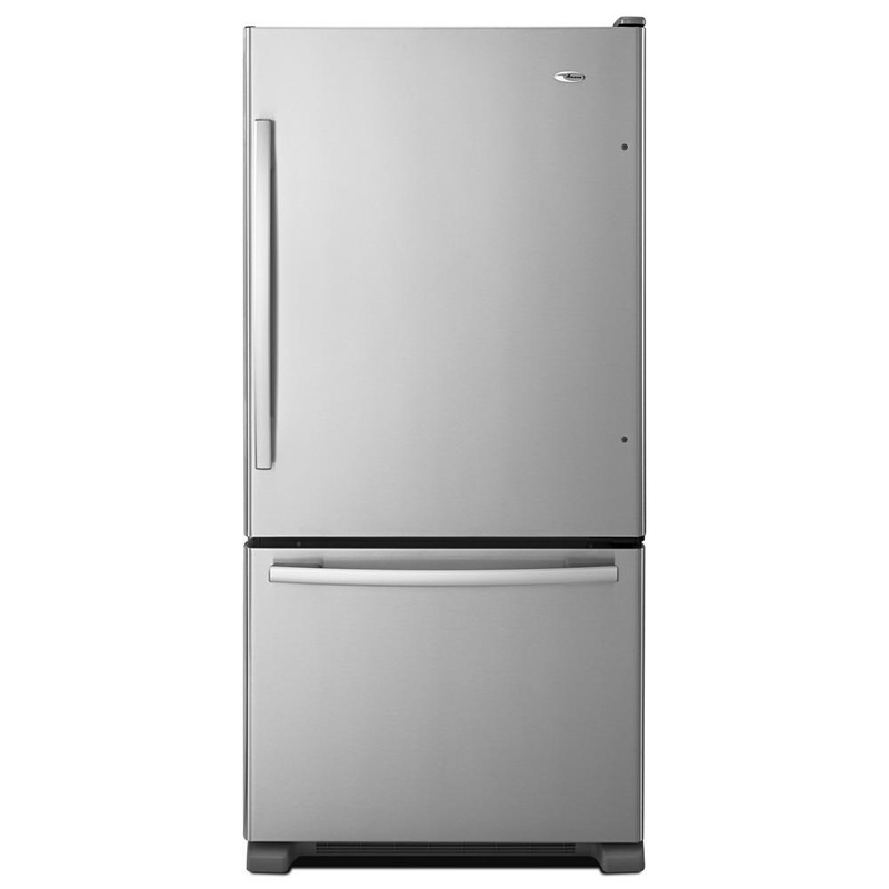 Amana ABB2224BRM 33-inch Wide Bottom-Freezer Refrigerator with EasyFreezer Pull-Out Drawer – 22 cu. ft. Capacity