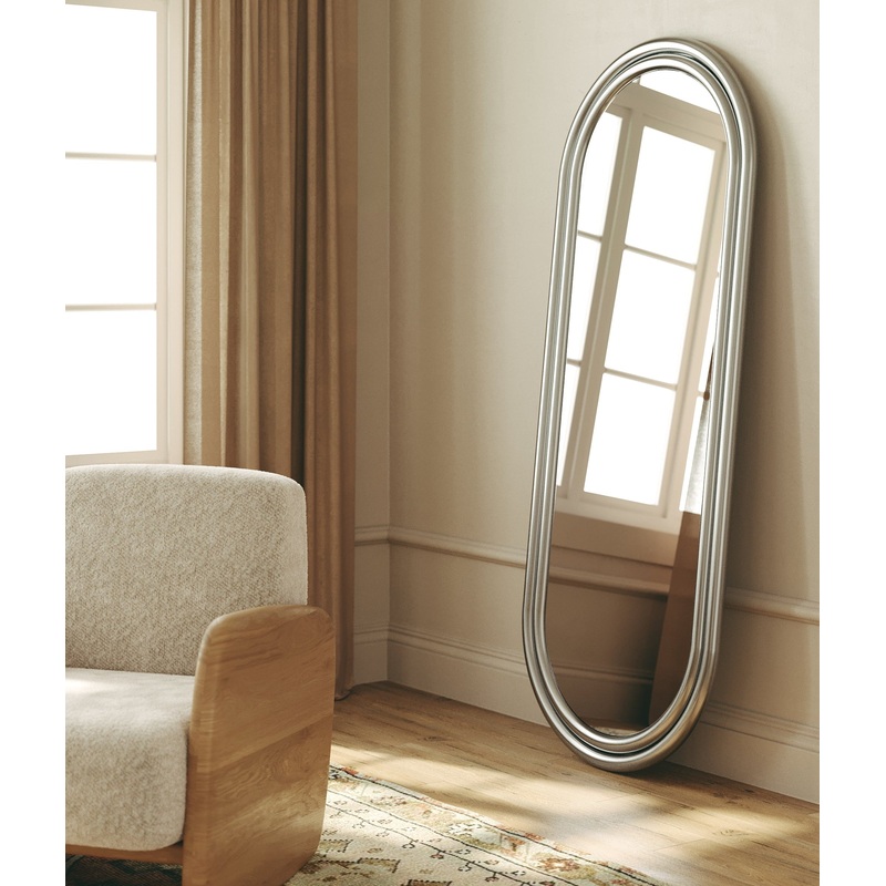 Eccentric Chrome Reflector – Spacious Floor Mirror