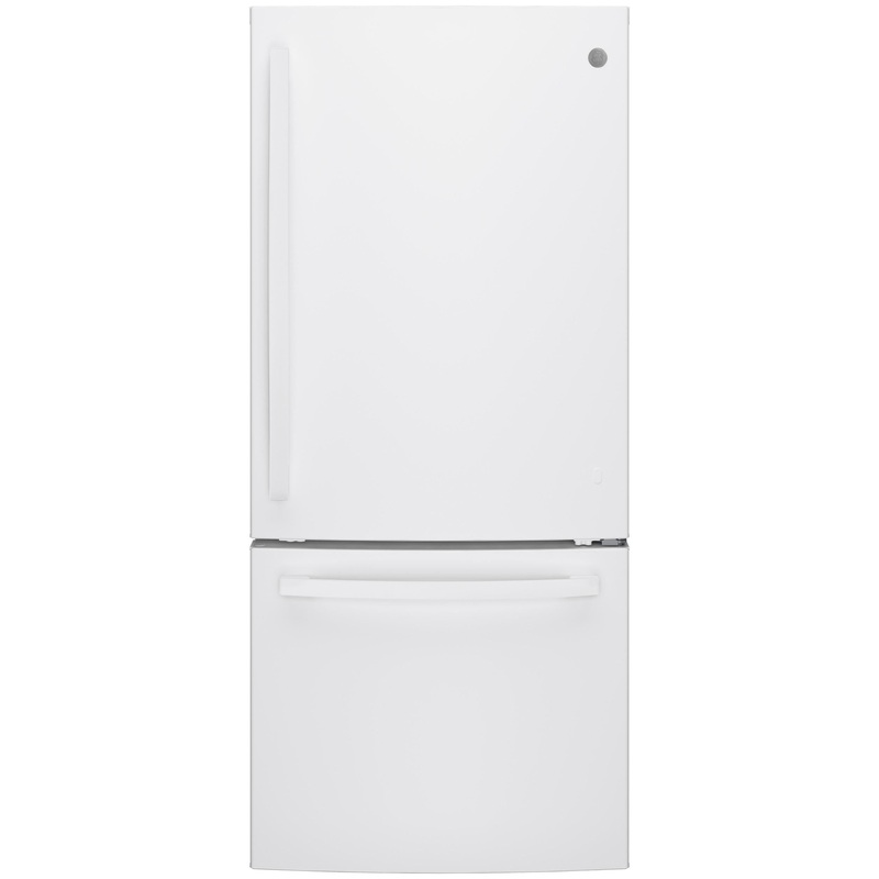 GDE21EGKWW GE ENERGY STAR 21.0 Cu. Ft. Bottom-Freezer Refrigerator