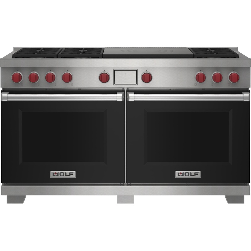 Wolf DF60650FBKP 60″ Dual Fuel Range – 6 Burners And French Top