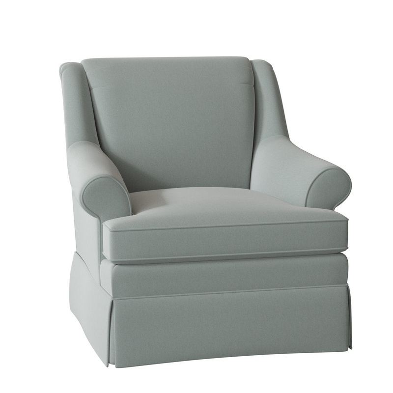 Amrin 35″ Wide Armchair Lark Manor Arm Covers: No, Body Fabric: Peyton 21 Dove Performance Twill