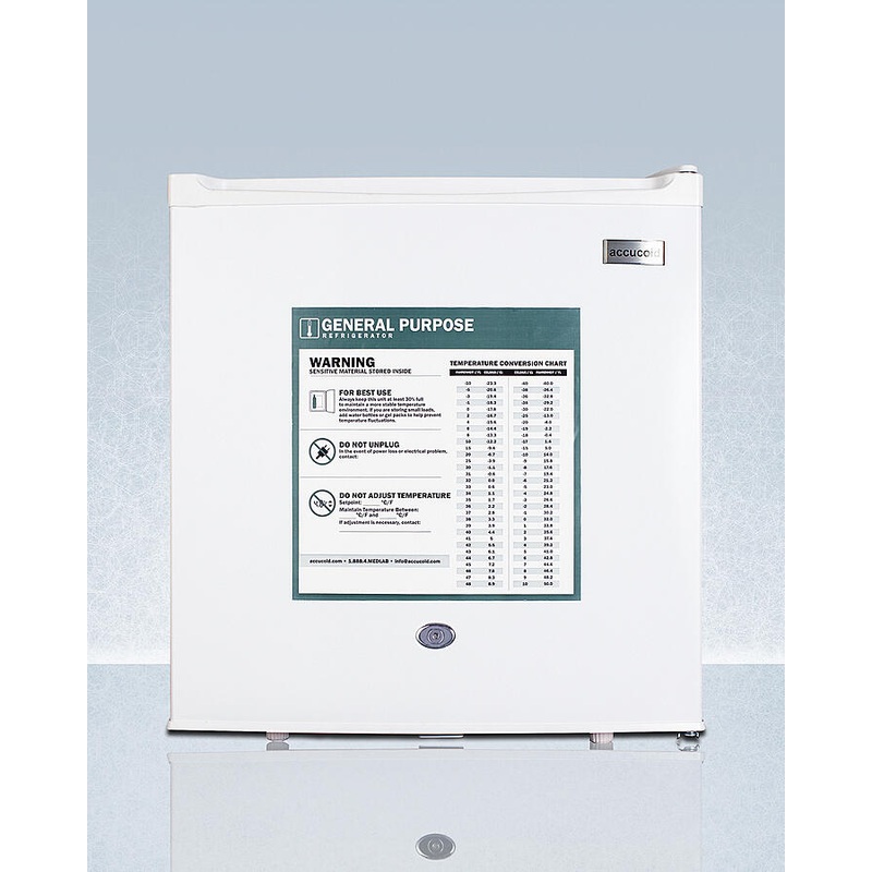 Summit FFAR23LGP Compact 1.7 Cu.Ft. General Purpose All-Refrigerator In White With Automatic Defrost, Front Lock, And Flat Door Liner