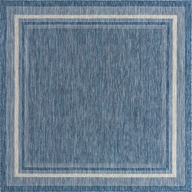 Swanee Blue Indoor / Outdoor Area Rug Arlmont & Co. Rug Size: Square 7’10”
