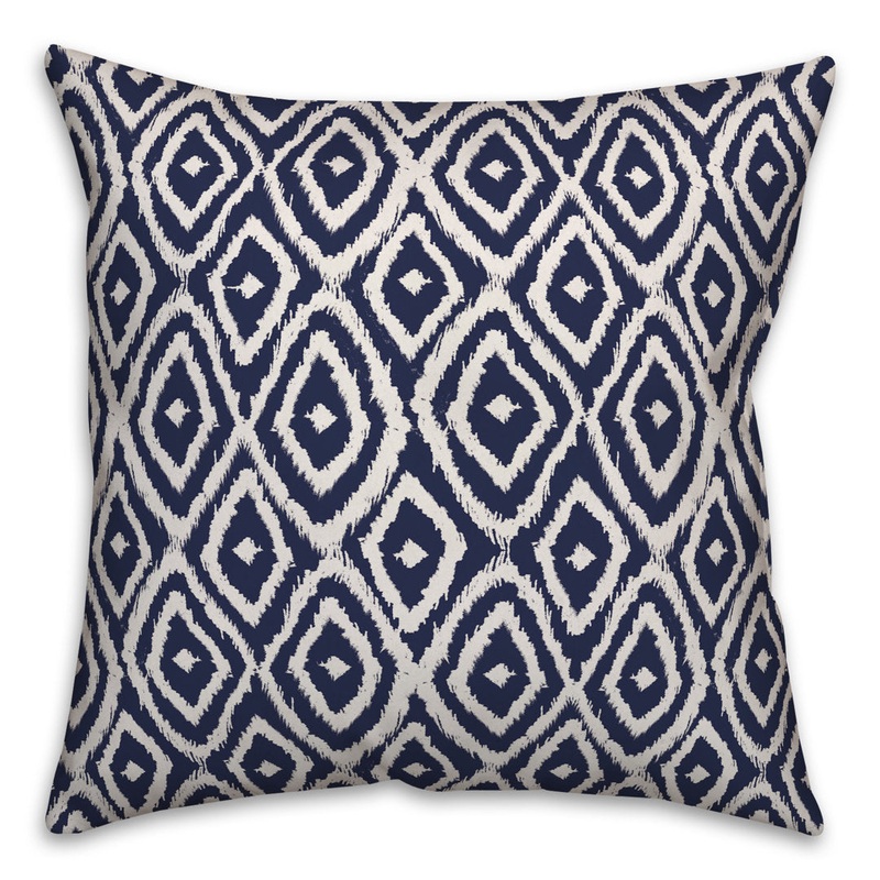 Throw Pillow Designs Direct Creative Group Color: Navy/White Size: 20″ x 20″