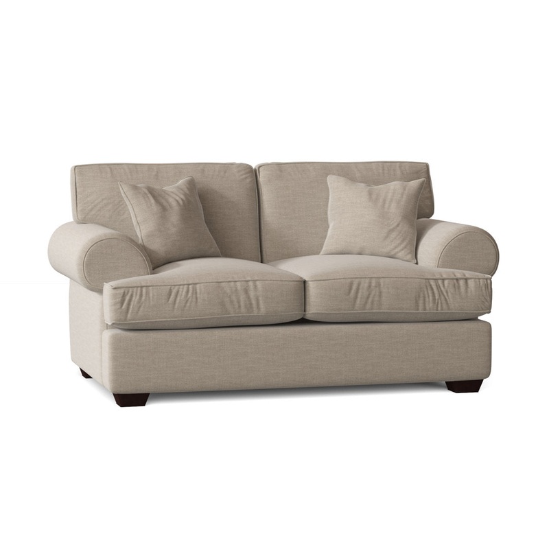 67″ Recessed Arm Loveseat Birch Lane Fabric: Conversation Ivory Basketweave