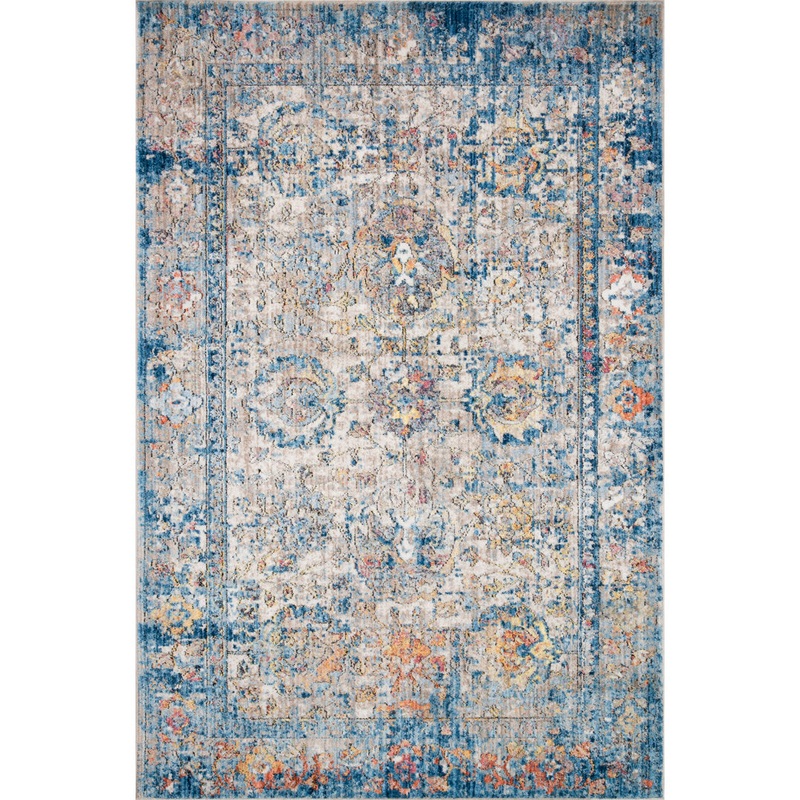 Beauviore Oriental Blue Area Rug Langley Street Rug Size: Rectangle 3’11” x 5’7″