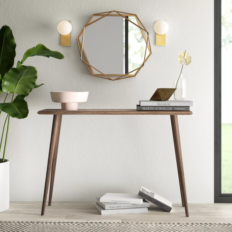 Brycn 47.3″ Console Table Latitude Run Color: Light Brown