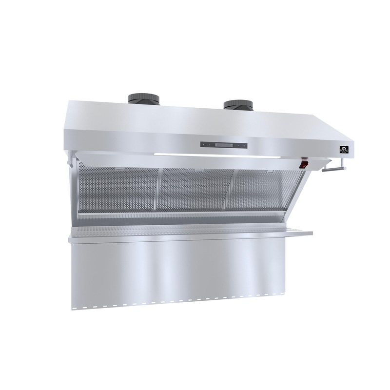 Forno FRHWM502948HB Savona – 48″ Wall Mount Range Hood With Hybrid Filters & Back Splash
