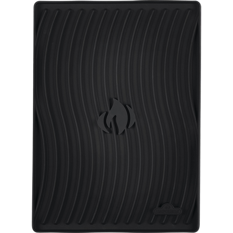 Napoleon Bbq 70122 Side Shelf Mat Heat Resistant Silicone Protective Mat Featuring Napoleon’S Iconic Wave Pattern Design