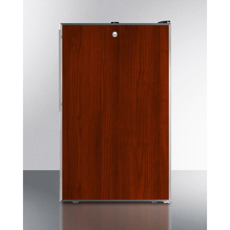 Summit FF521BLBI7FR Commercially Listed 20″ Wide Built-In Undercounter All-Refrigerator, Auto Defrost With A Lock And Stainless Steel Door Frame For Slide-In Custom Panels