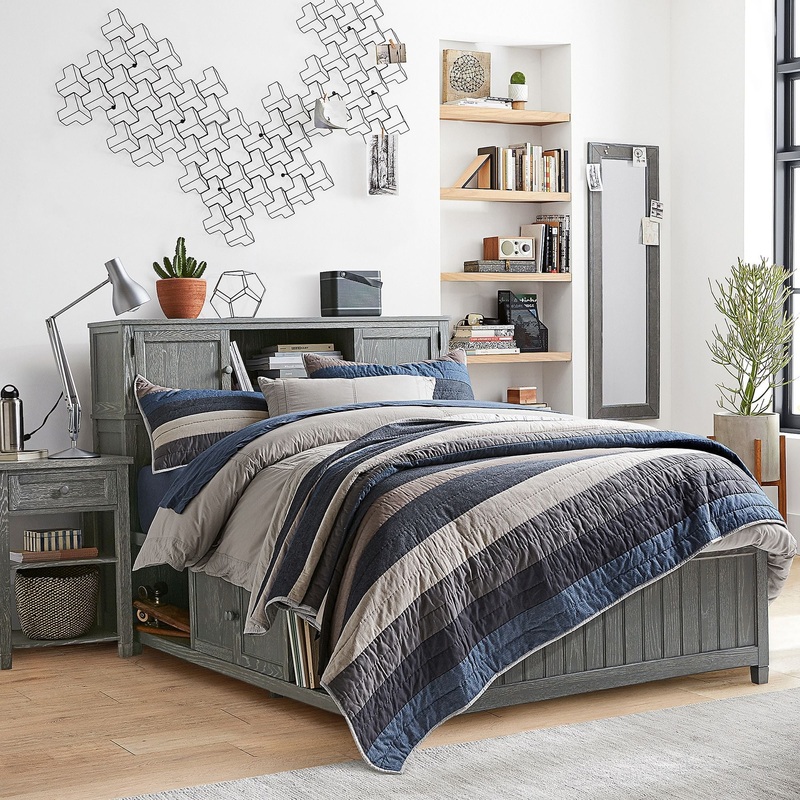Beadboard Storage Bed Drawer Dresser Set
