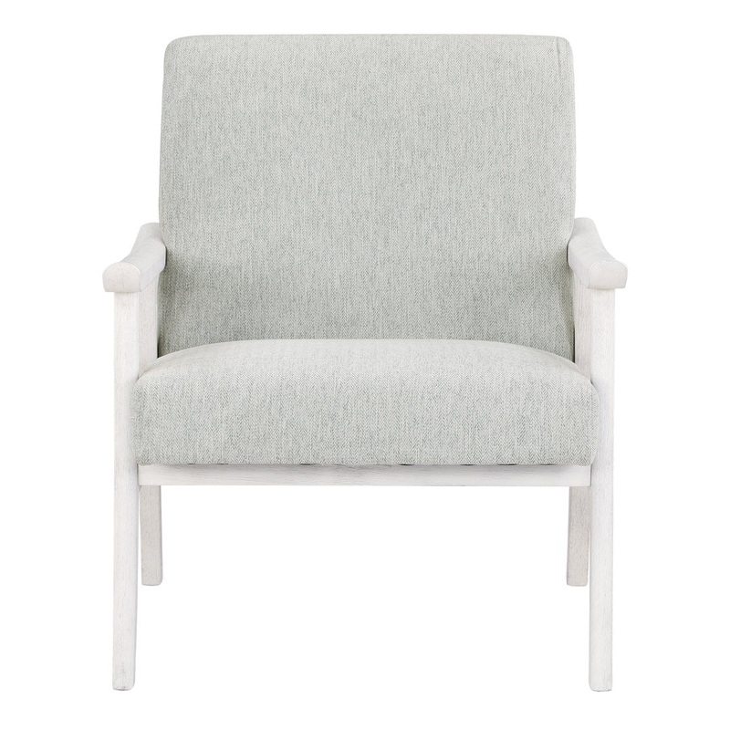 Albury 27.25″ Wide Polyester Lounge Chair Wade Logan Leg Color: White Fabric OR Leather Type: Smoke 100% Polyester