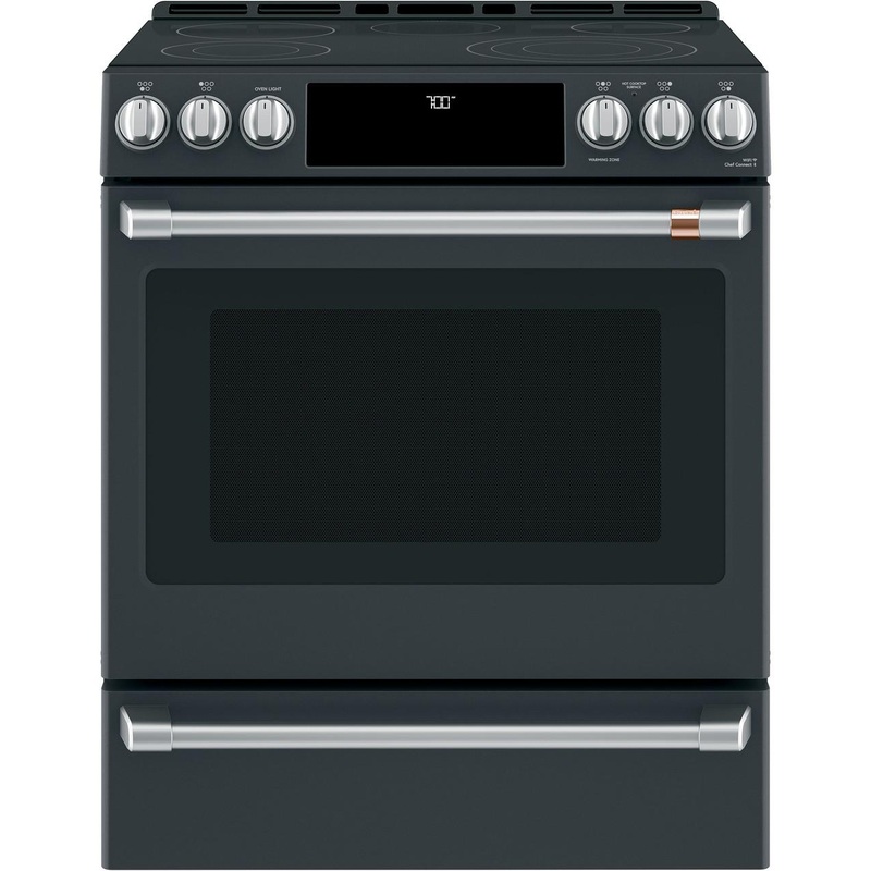 Cafe CES700P3MD1 CAF(EBACK) 30″ Smart Slide-In, Front-Control, Radiant and Convection Range