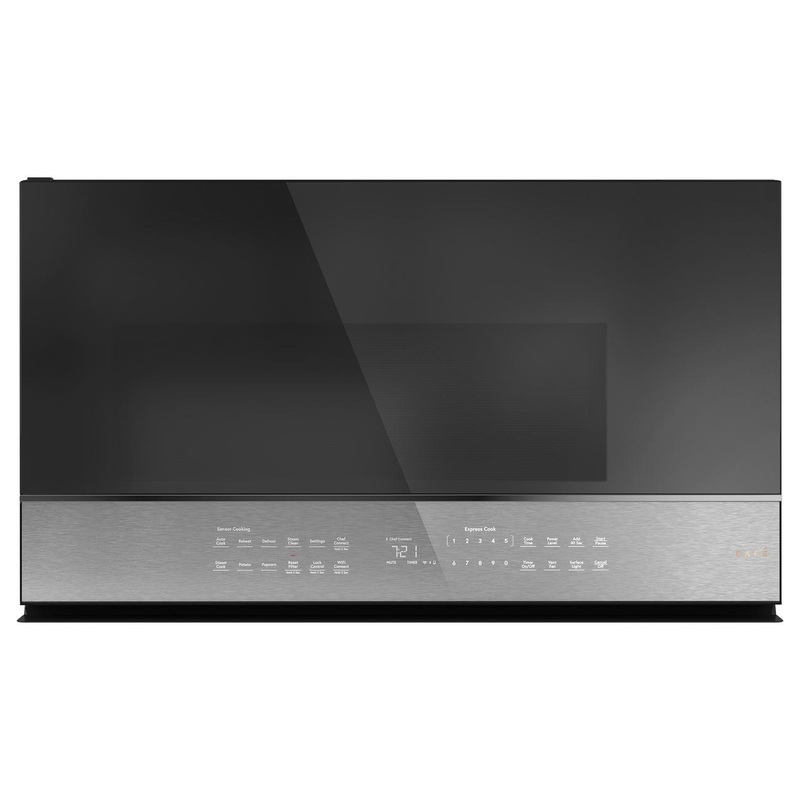 Cafe CVM721M2NS5 CAF(EBACK) 2.1 Cu. Ft. Smart Over-the-Range Microwave Oven in Platinum Glass
