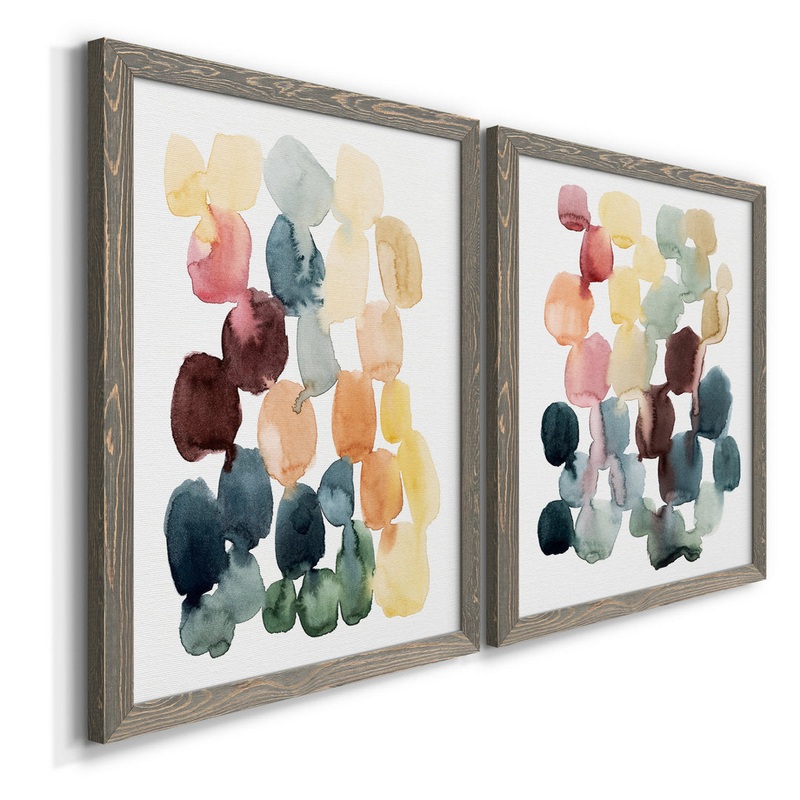 Desert Stones I – 2 Piece Picture Frame Painting Set on Canvas Wade Logan Size: 43.5″ H x 31.5″ W x 1″ D” Format: Gray Framed Canvas