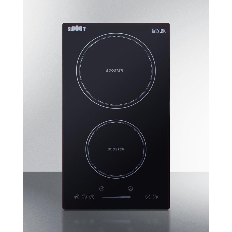 Summit SINC2B230B 12″ Wide 208-240v 2-zone Induction Cooktop