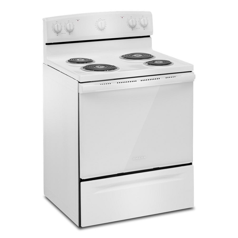 ACR4203MNW Amana 30-inch Electric Range with Easy-Clean Glass Door