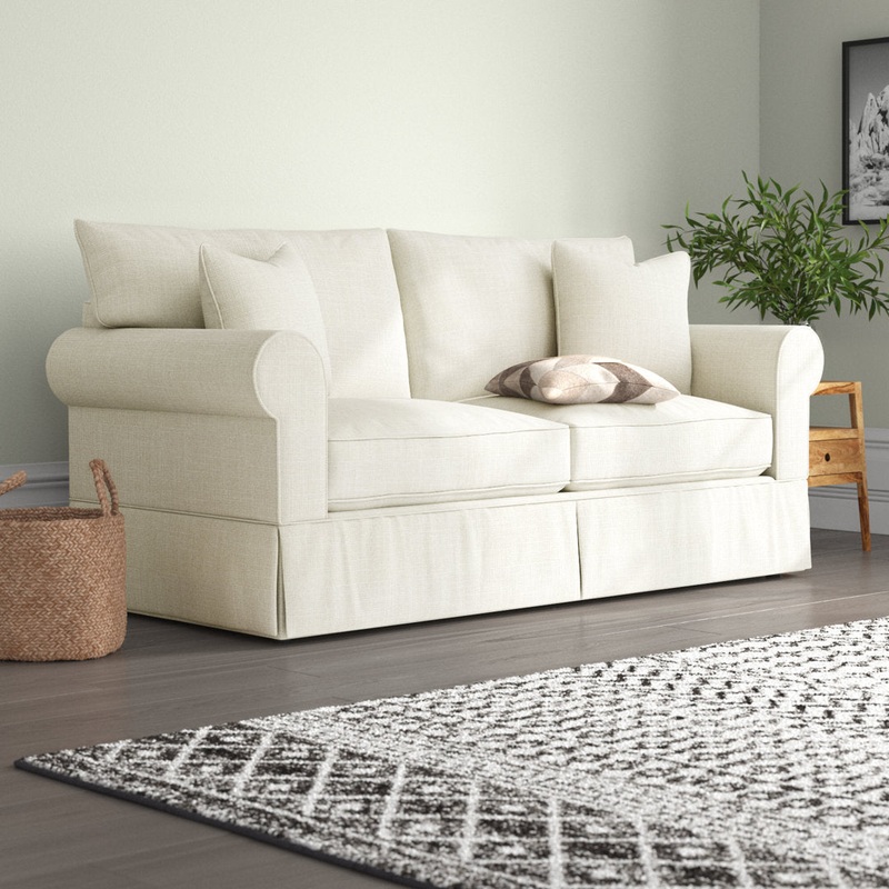 Amari 83″ Slipcovered Sofa Wayfair Custom Upholstery Fabric: Bayou Natural Washable Canvas