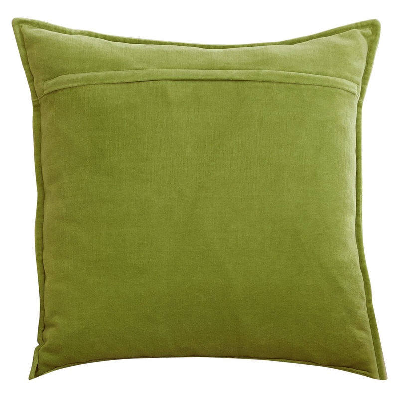 Edgar Square 100% Cotton Pillow RE/FINE Color: Grass Green Size: 18” x 18”