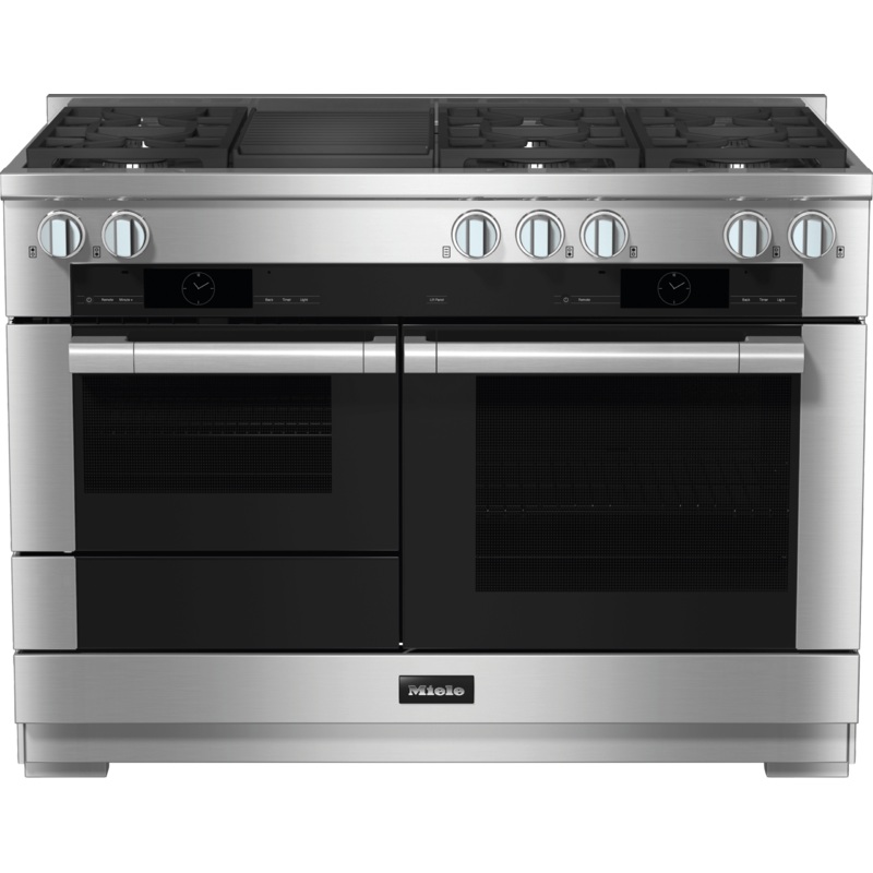 Miele HR19553GDFGR Hr 1955-3 G Df Gr – 48 Inch Range – The Dual Fuel All-Rounder With M Touch For The Highest Demands.