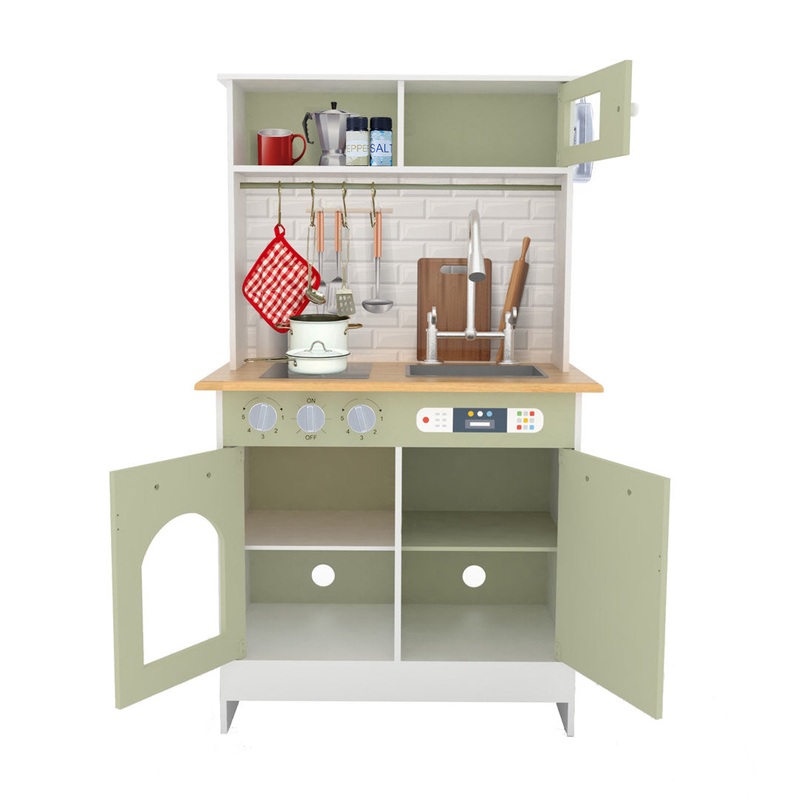 Teamson Kids Little Chef Boston Wooden Play Kitchen Teamson Kids Color: Light Green
