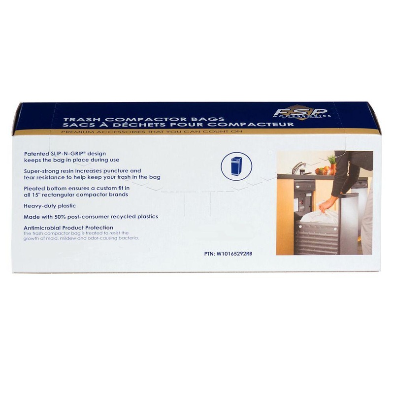 Whirlpool W10165292RB 8 Pack-Plastic Compactor Bags-15″ Models