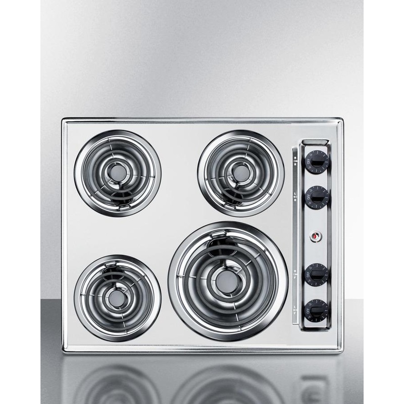 Summit ZEL03 24″ Wide 230v 4-burner Coil Cooktop