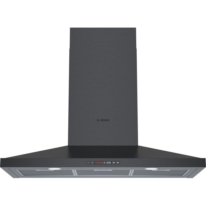 Bosch HCP86641UC 800 Series, wall-mounted cooker hood, 36”, Black stainless steel