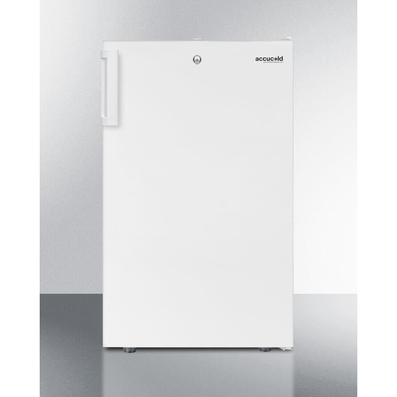 Summit FS407LBI 20″ Wide Built-In Undercounter All-Freezer For General Purpose Use, -20 C Capable With A Lock And White Exterior
