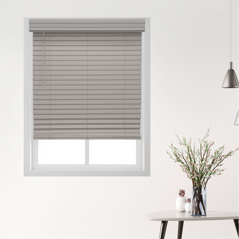 2.5 ” Room Darkening Cordless Faux Wood Blind Symple Stuff Color/Finish: Seal Gray Length: 72″, Width: 21″
