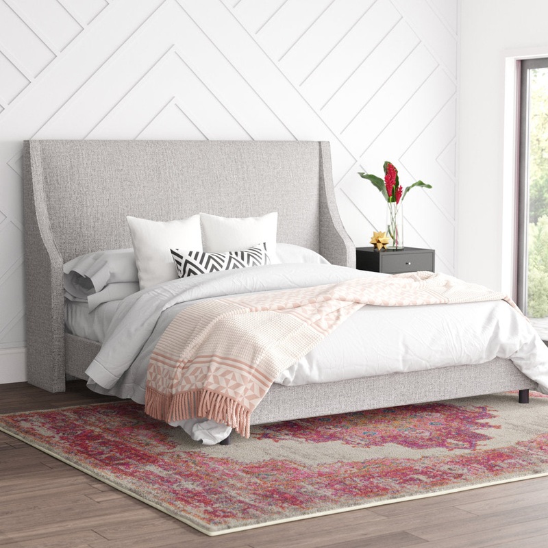 Bernadine Upholstered Low Profile Standard Bed Mercury Row Color: Classic Linen Linen Size: Full/Double