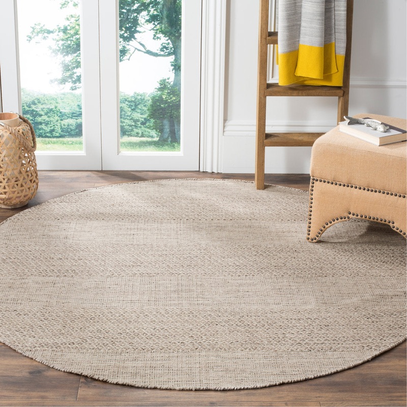 Bester Hand Woven Cotton Geometric Rug Dakota Fields Rug Size: Round 8′