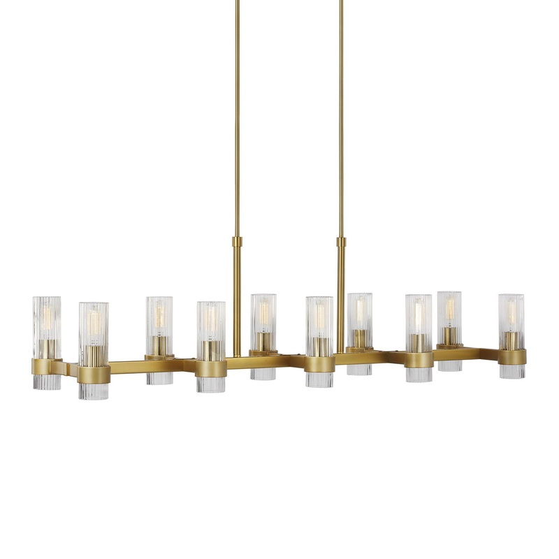 Chapman and Myers Geneva Linear Chandelier