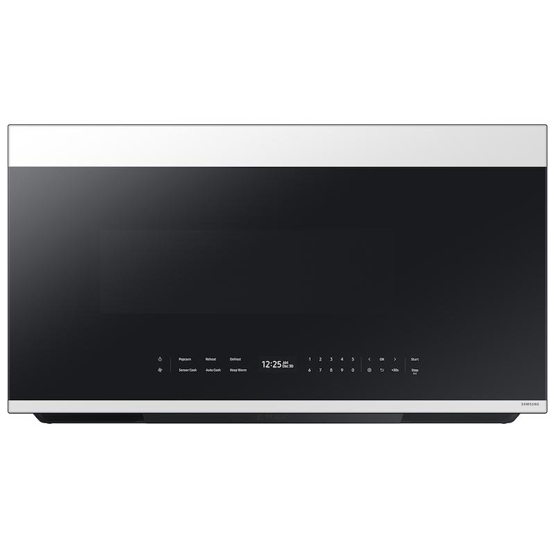 Samsung ME21DB670012 Bespoke 2.1 Cu. Ft. Over-The-Range Microwave With Auto Dimming Glass Touch Controls In White Glass