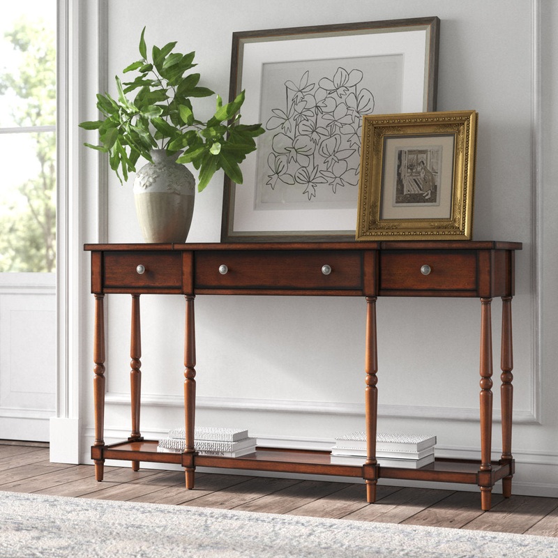 Beaumont 60″ Console Table Kelly Clarkson Home Color: Antique Mahogany