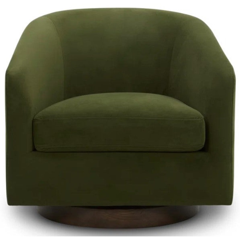 Bennett Upholstered Swivel Barrel Chair
