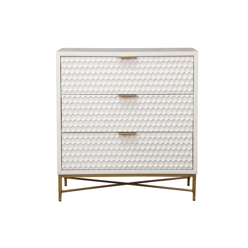 Capra 3 Drawer 32″ W Chest AllModern Color: White