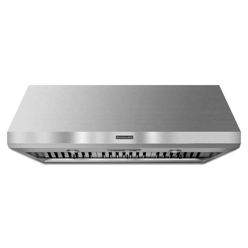 Kitchenaid KXW8748YSS 48” Wall-Mount 600-1200 CFM Canopy Hood, Commercial-Style Stainless Steel