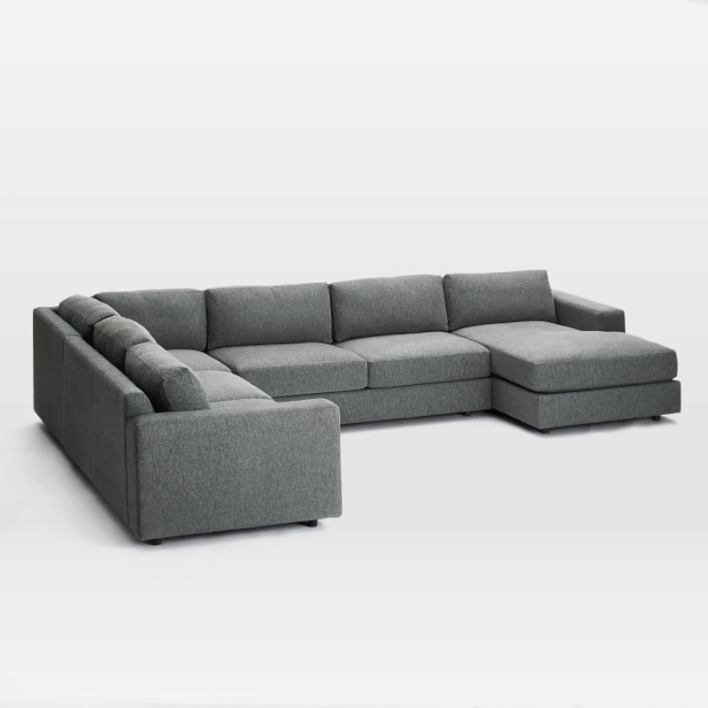Urban  09: LA 2 Sofa – Corner – Armless 2 Seater – RA Chaise – Deco Weave – Pearl Grays