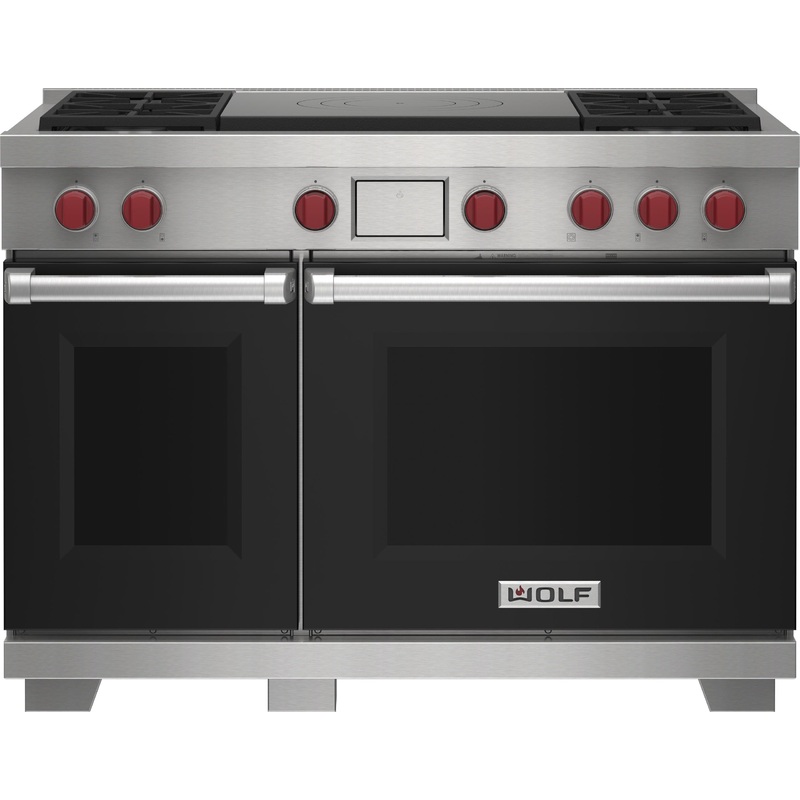 Wolf DF48450FBKPLP 48″ Dual Fuel Range – 4 Burners And French Top