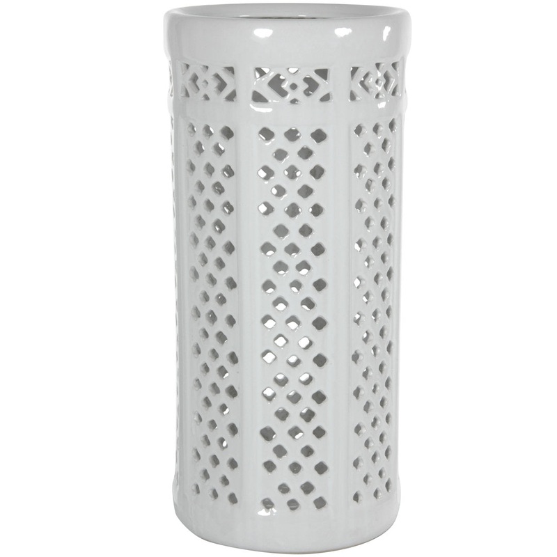 Carved Lattice Decorative Umbrella Stand Dakota Fields