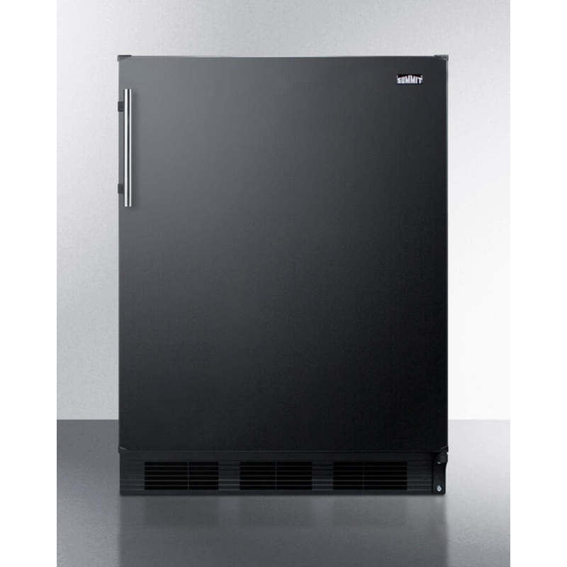 Summit CT663BBI Built-In Undercounter Refrigerator-Freezer For Residential Use, Cycle Defrost With A Deluxe Interior And Black Exterior Finish