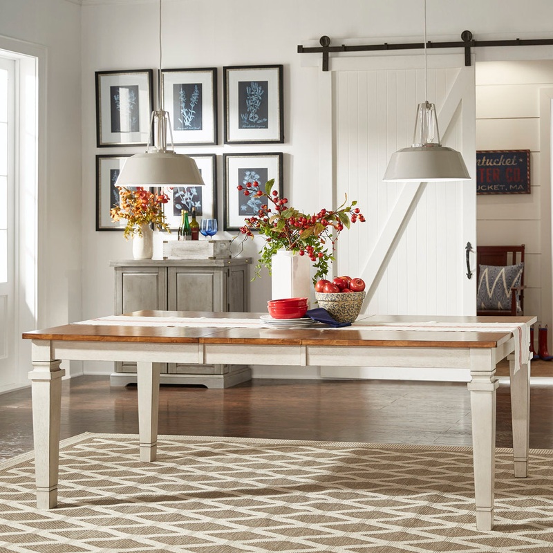 Alyra Extendable Solid Oak Dining Table Lark Manor Base Color: Antique White