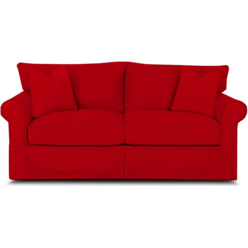 Amari 83″ Slipcovered Sofa Wayfair Custom Upholstery Fabric: Bayou Flame Canvas