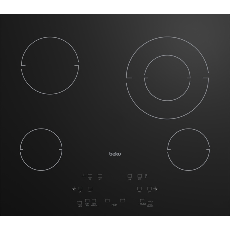 Beko ECTM24102 24″ Built-In Electric Cooktop with 4 Burners and Touch Control