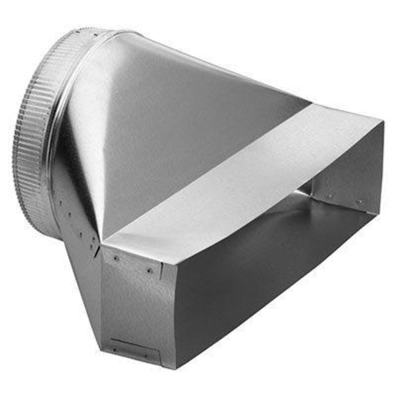 Broan 423 10″ Round to Rectangular Transition for Range Hoods and Bath Ventilation Fans