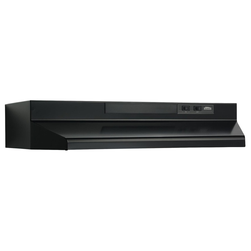 F403623 Broan 36-Inch Convertible Under-Cabinet Range Hood, 230 Max Blower CFM, Black