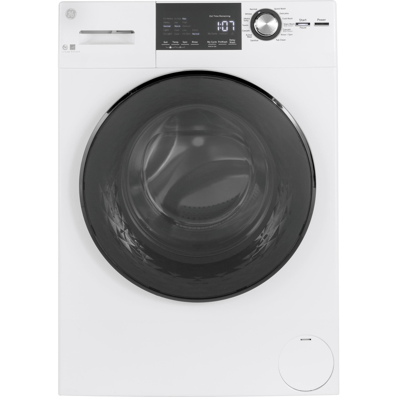 GFW148SSMWW GE ENERGY STAR 24″ 2.4 Cu. Ft. Front Load Washer with Steam