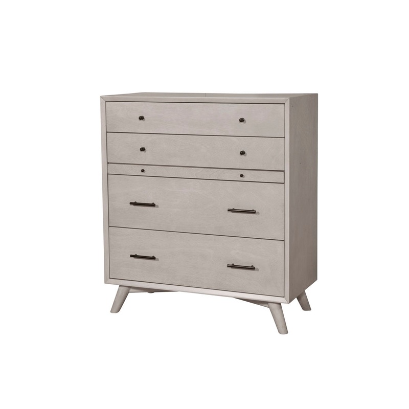 Williams 4 Drawer 38” W Solid Wood Chest AllModern Color (Frame/Drawer): Gray